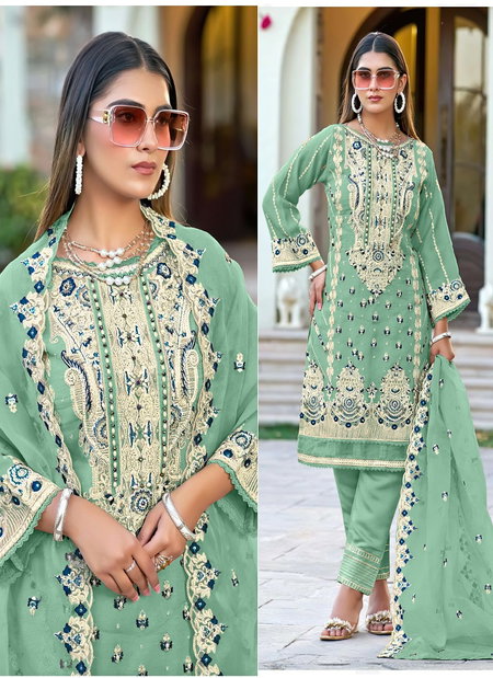 Shahzeb Vol 2 By Alzohaib Embroidery Organza Pakistani Suits Wholesale Online 
